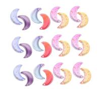 ULDIGI 80 pièces Breloques Moon Charms Verre pour DIY Bijoux Pendentifs Lune Suspendus Accessoires Artisanaux pour Création Bracelets et Colliers
