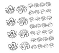 ULDIGI 800 Pièces Vintage Flower Decorative Spacer Caps For Jewelry Making Supplies Easy To Install Metal Bead Caps For Bracelets And Earrings Crafting