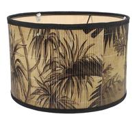 ULDIGI Abat-Jour Suspendu Cylindrique en Bambou pour Lampe de Plafond, Abat-Jour Décoratif Imprimé, Style Rétro Européen, Conçu pour Salon et Chambres, Modèle J sans Cordon