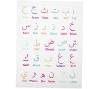 ULDIGI Affiche Alphabet Arabe Éducative pour Garçon Et Filles Tableau Murale Apprentissage Préscolaire Lettres Couleurs Chambre D'garçon Et Filles