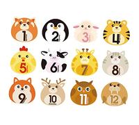 ULDIGI Autocollants Mensuels Pour Bébé Motif Animal Décoration Pour Nouveau-né Autocollants Pour Bébé Album Photo