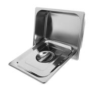 ULDIGI Bac en Acier Inoxydable 1/2 Taille 33x265x100mm avec Couvercle, Lot de 2 Pièces, Bac Épais pour Buffet Professionnel, Cuisson Vapeur, Restauration Hôtelière, Plat Inox