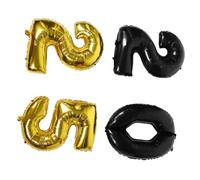 ULDIGI Ballons Chiffres Aluminium Film Noir et Or Kit Décoration An Réveillon Fête Graduation Lot Ballons Festifs Résistants et Réutilisables