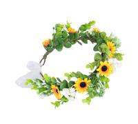 ULDIGI Bandeau Floral Réglable À Tournesol Artificiel Coiffe De Fleurs Décoratif Pour Femme