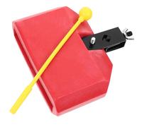ULDIGI Bloc de Percussion Latin Rouge en Plastique, Accessoire pour Tambour, Clochette de Batterie Portable, Léger et Robuste, Compatible Support, Percussion Musicale pour Batterie