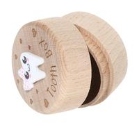ULDIGI Boîte à Dents de Lait en Bois pour Conserver Plusieurs Dents Design 3d Sculpté, Grosse Capacité et Garder un Souvenir D’enfance Boîte à Souvenirs pour Garçon et Filles