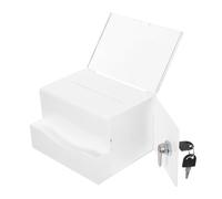 ULDIGI Boîte à Dons Acrylique Capacité avec Serrure et Emplacement pour Cartes de Visite pour Événements Caritatifs Collectes de Fonds et Élections