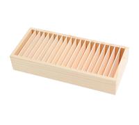 ULDIGI Boîte en Bois Organisateur de Cartes de Visite à Compartiments