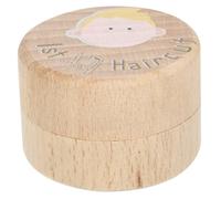 ULDIGI Boîte Premier Cheveux en Bois, Boîte Souvenir pour Préserver la Première Mèche de Nouveau-né, Présent Garçon Naissance, Joli Rangement pour Nursery