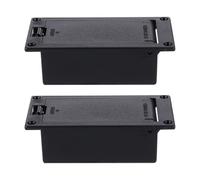 ULDIGI Boîtier de Batterie 9v Compartiment à Piles Robuste pour Guitare Basse Active, 2 Pièces, Installation Plate Facile, en Plastique et Métal pour Accessoires Guitare