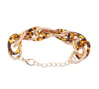 ULDIGI Bracelet à Maillons Gourmette en Acrylique et Alliage de Zinc, Accessoire et Minimaliste pour Femmes, Plage et Sorties Décontractées
