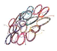 ULDIGI Bracelets Bohèmes Tissés la Main en Coton Ciré Coloré, 18 Pièces Réglables, Style Ethnique Délicat pour Symboliser L'amitié et L'été