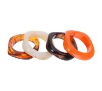 ULDIGI Bracelets Joncs Irréguliers en Acrylique, Lot de 4, Style Rétro