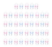 ULDIGI Breloques Tétines Acryliques Transparentes Diy Bébé, 200 Pcs, Porte-clés Sucette Miniatures Légères, Décorations Baby Shower, Création Bijoux Et Scrapbooking