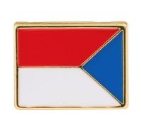 ULDIGI Broche Drapeau Métal Créative pour Vêtements Épingle Robuste Décoration Femme Homme Accessoire Fête et Casual République Tchèque Rouge Blanc Bleu