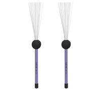 ULDIGI Brosse Métallique Rétractable pour Baguettes de Tambour, Fil D'acier Poignée Antidérapante, 1 Paire, Accessoire Professionnel pour Batterie Jazz, Nettoyage Précis et Solide, Usage