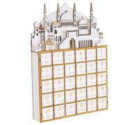 ULDIGI Calendrier de L’Avent Ramadan en Bois 30 Jours avec Lumière LED Organisateur de Table Compact avec Petits Tiroirs Décoration Festive Islamique pour Maison et Fête de L’Aïd
