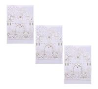 ULDIGI Cartes d'Invitation de Mariage Découpées au Laser en Papier Blanc Lot de 3 sets de Kits avec Enveloppes Thème Château Romantique pour Fiançailles Enterrements de Vie de Jeune