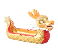 ULDIGI Cendrier Créatif en Résine Forme Dragon Doré, Compact et Fiable pour Bureau et Maison, Décoration Vintage Unique et Fonction de Rangement de Cendres