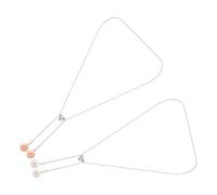 ULDIGI Chaîne Anti-perte pour Écouteurs sans Fil Lot de 2, Lanière Magnétique Blanche et Rose Motif Fleur, Légère et Flexible, Compatible avec Écouteurs, Accessoire Pratique pour Sport