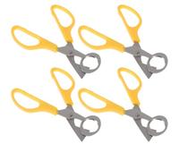 ULDIGI Ciseaux à œufs coupe-coquilles d'œufs de caille en acier inoxydable 4 pièces pour bar et hôtel avec poignées ergonomiques jaunes