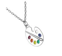ULDIGI Collier Palette Peinture Artiste Créatif Alliage Cadeau Bijoux pour Étudiant Art