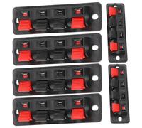 ULDIGI Connecteurs de Bornes en Abs et Cuivre 6pcs 4 Voies Transfert du Signal pour Haut-parleurs Stéréo pour Applications Domestiques