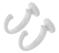 ULDIGI Crochets Muraux en Alliage de Zinc Blanc pour Rideaux, Crochets de Porte de Croissant, Lot de 2 Set, Embrasses Murales Robustes pour Suspendre et Fixer Rideaux D’intérieur