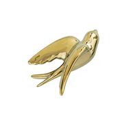 ULDIGI Décoration Murale En Céramique Oiseau 3d Doré Figurine Décorative Pour Maison Salon Chambre à Coucher Intérieur/extérieur Petite Taille