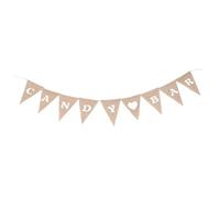 ULDIGI Drapeau Décoration Festival Mariage Toile De Jute Bannières Tissu Guirlandes De Noël Fanions Bannière Triangle Fanion Guirlande Triangle Drapeau