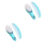 ULDIGI Ensemble De 2 Brosses Et Peignes Pour Bébé Kit Pour Nouveau-né Brosses À Cheveux Souples Et Statiques Pour Un Toilettage En Douceur Du Nourrisson