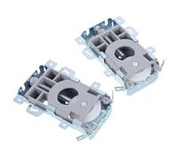 ULDIGI Ensemble de 2 Roulettes Porte Coulissante en Acier Inoxydable Argenté Support Robuste et Mouvement Fluide pour Meubles et Portes de Placard en Chambre ou Espaces Commerciaux