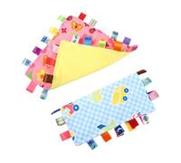 ULDIGI Ensemble de couvertures pour bébé Couverture de sécurité pour bébé Doudou doux pour bébé Couvertures en peluche pour nourrissons avec étiquettes