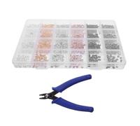 ULDIGI Ensemble De Perles De Positionnement À Sertir En Métal Manchon De Sertissage Accessoires Pour Tubes À Sertir Produits En Tubes Métalliques Breloques Pour Bijoux