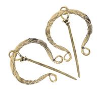 ULDIGI Épingle Viking Vintage en Alliage Or, Lot de 2 Pièces, Accessoire pour Costume Médiéval, Épingle pour Châle ou Manteau, Boucle pour Paquet, pour Femme