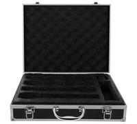 ULDIGI Étui Rigide de Transport pour 4 Micros sans Fil Poignée, Mallette Portable en Aluminium Noire, Protection Antichoc et Rangement Accessoires pour Microphones de Scène