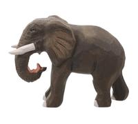 ULDIGI Figurine Éléphant Bois Naturel Sculpté Main Décoration de Bureau Artisanale Ornement Animal Bois Délicat et Élégant
