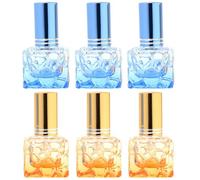 ULDIGI Flacon Parfumé en Verre 10ml, Lot de 6 Pièces, Design Vintage Élégant, Pratique pour Huiles Essentielles et Parfums, pour Coiffeuse ou Bibliothèque Couleur Couleur Aléatoire