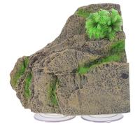 ULDIGI Fournitures pour Reptiles Plateforme de Repos pour Tortue en résine, Deux ventouses, décor d'aquarium, pour bacs à Poissons, Escalade, Repos et Bain de Soleil
