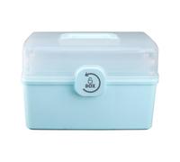 ULDIGI Grosse Capacité Poignée Boîte à Remède en Plastique Bleu Portable
