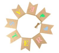 ULDIGI Guirlande De Pâques En Toile De Jute 28 Avec 8 Fanions Colorés Motif Lapin Et Lettres Easter Pour Décoration De Fête Et Idées De Pâques Maison