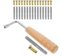 ULDIGI Jeu de Clous D’accordage pour Lyre 16 Notes, Accessoires pour Harpe-lyre, Kit 1 Set Clés, Pièces de Rechange Solide pour Instruments à Cordes, Outil de Réglage pour Harpiste