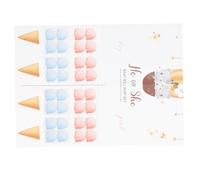 ULDIGI Kit de Jeu pour Révélation du Bébé avec Affiche Vote et 36 Autocollants, Décorations Shower pour Fête Prénatale, Toile de Fond Gender Reveal pour Annoncer Le Genre Garçon ou Fille