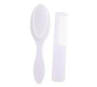 ULDIGI Kit De Soins Du Cuir Chevelu Pour Bébé 1 Ensemble De Peignes Brosses Et Massages Sûrs Pour Nouveau-nés Et Bébés Filles Blanc