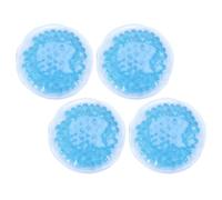 ULDIGI Kit de soins du sein 4 compresses gel chaud froid rondes bleu en PVC pour traitement à domicile et soulagement engorgement mammaire