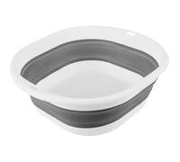 ULDIGI Lavabo Pliable Petit Pour Bébé, Bassine Ménagère Portable, Taille Petite, Matériau Solide, Couleur Gris Blanc, Usage Voyage Et Maison, Adapté Aux Nourrissons, Design Compact Et Léger