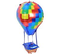 ULDIGI Lot de 10 Ballons Montgolfières en Aluminium Décorations Suspendues Colorées pour Anniversaire Shower et Fête Thème du Voyage