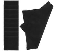 ULDIGI Lot de 12 Chiffons de Nettoyage Microfibre Double Face Noirs pour Instruments de Musique - Essuyage des Cordes de Guitare, Polissage Piano et Bijoux, Lingettes Dépoussiérantes