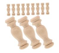 ULDIGI Lot de 12 Embouts Décoratifs en Bois pour Meubles : Tiges De Cheville Artisanales, pour Usage Intérieur, Décoration De La Maison, Fabrication De Meubles, Beige, 6 X 1,8 cm