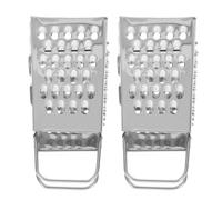 ULDIGI Lot de 2 Mini Râpes à Fromage Manuelles en Acier Inoxydable, Râpe à 4 Faces pour Fromage, Pommes de Terre et Légumes, Compacte et Portable, Outil Multifonction Cuisine et